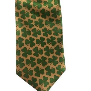 Shamrock Green & Gold Irish St Patrick’s Day Tie